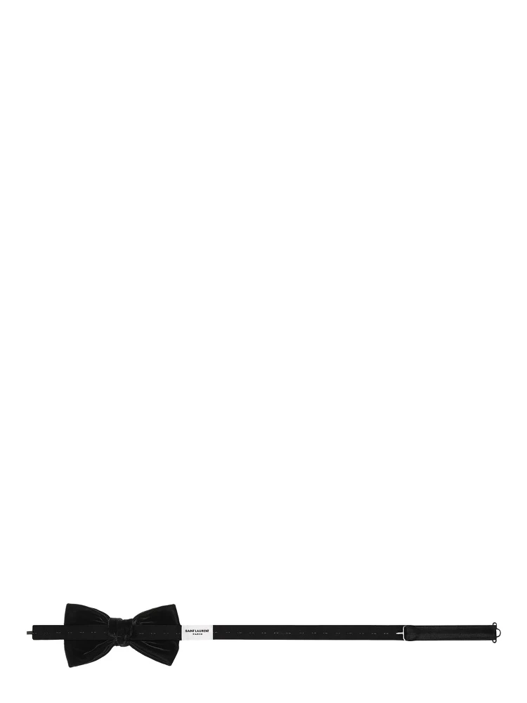 Black Bowtie with Adjustable Clolsure in Velvet Man alternative
