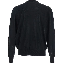Black Crewneck Sweater with Cassandre in Cashmere Man