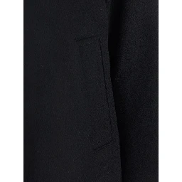 Regards Black Jacket with Front Zip Closure in Wool Blend Man