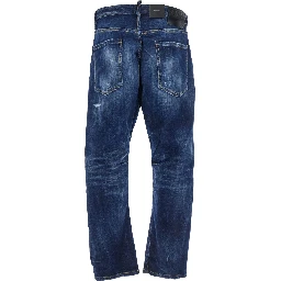 Ducati x D2 Blue Jeans with Logo Patch on the Rear and Belt Loops in Denim Man