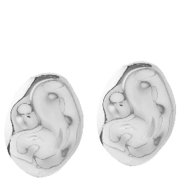 Mindy Metallic Earings with Circular Shape in Silver Plated Btonze Woman