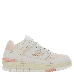 Area Lo Pink Low Top Sneakers with Logo Patch on the Tongue and Chunky Sole in Leather Woman