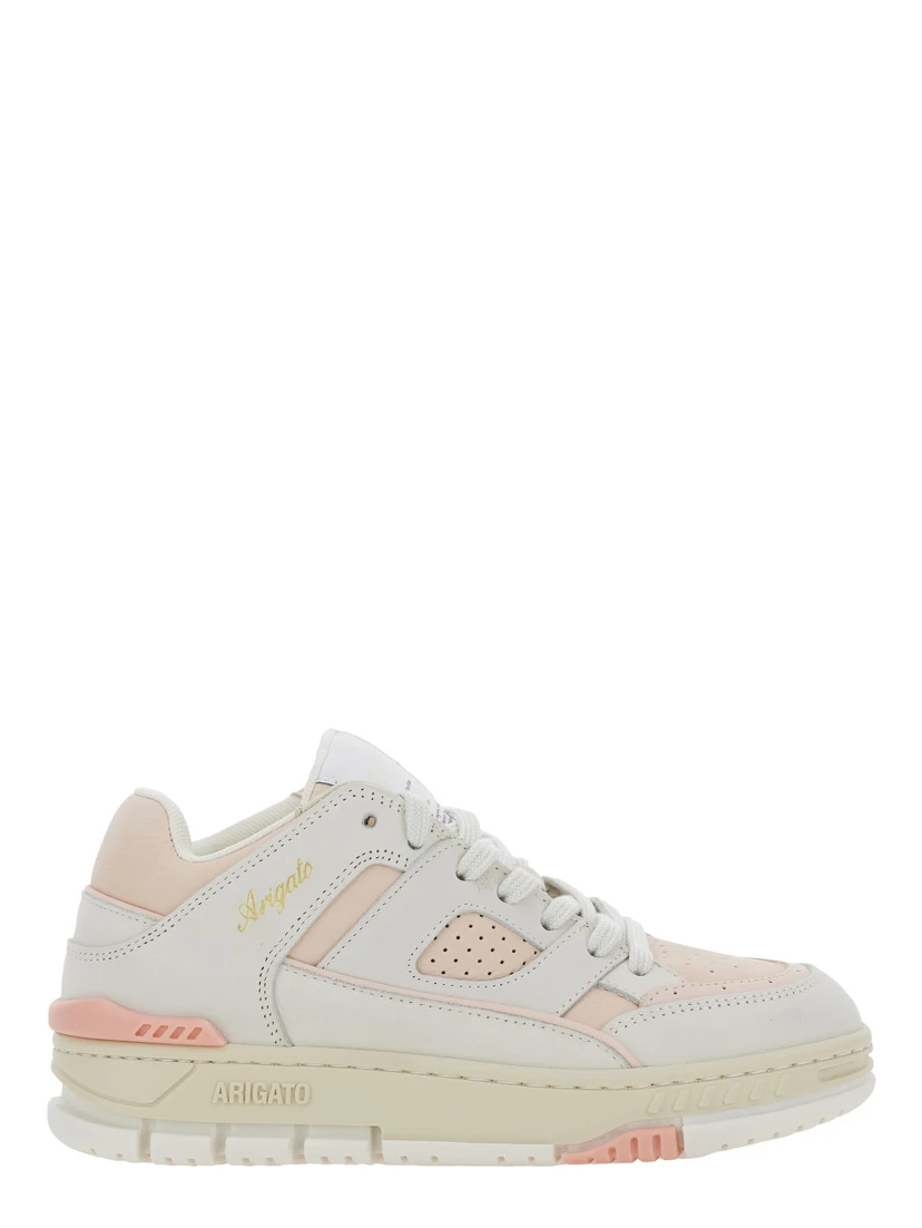 Area Lo Pink Low Top Sneakers with Logo Patch on the Tongue and Chunky Sole in Leather Woman