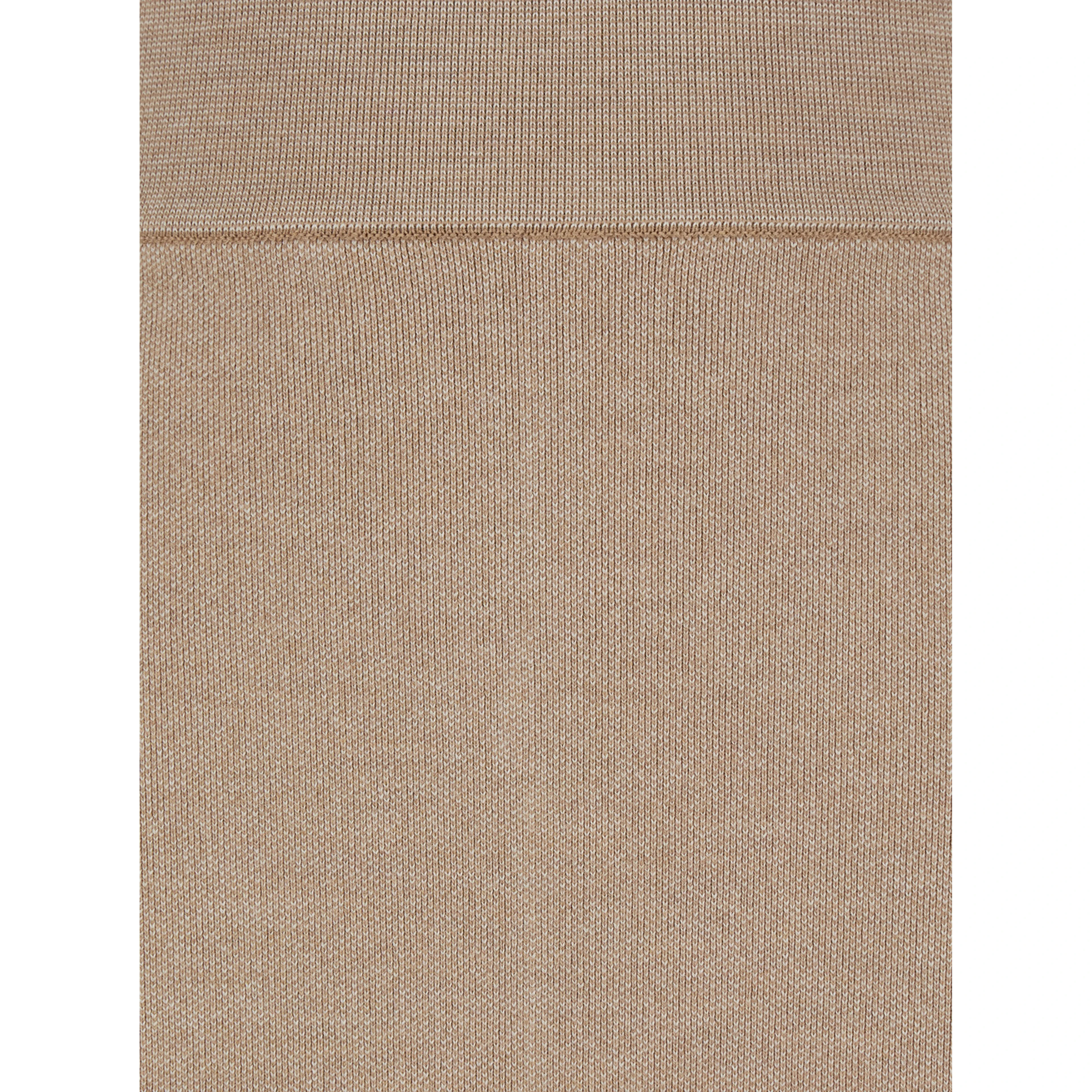 Beige Skirt with Pencil Desgin in Wool Woman