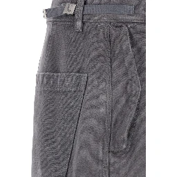 Grey Pants with Belt Loops in Cotton Man