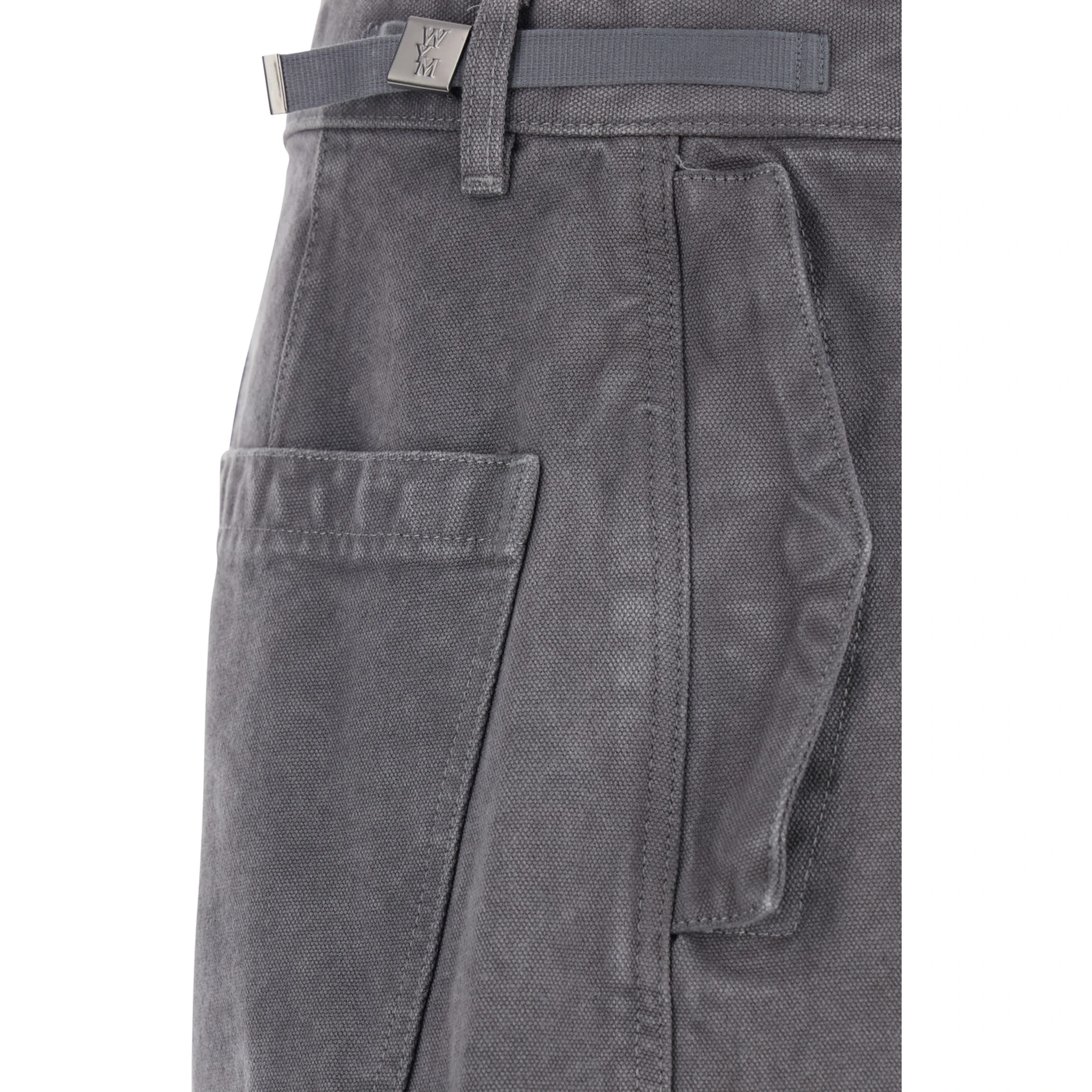 Grey Pants with Belt Loops in Cotton Man