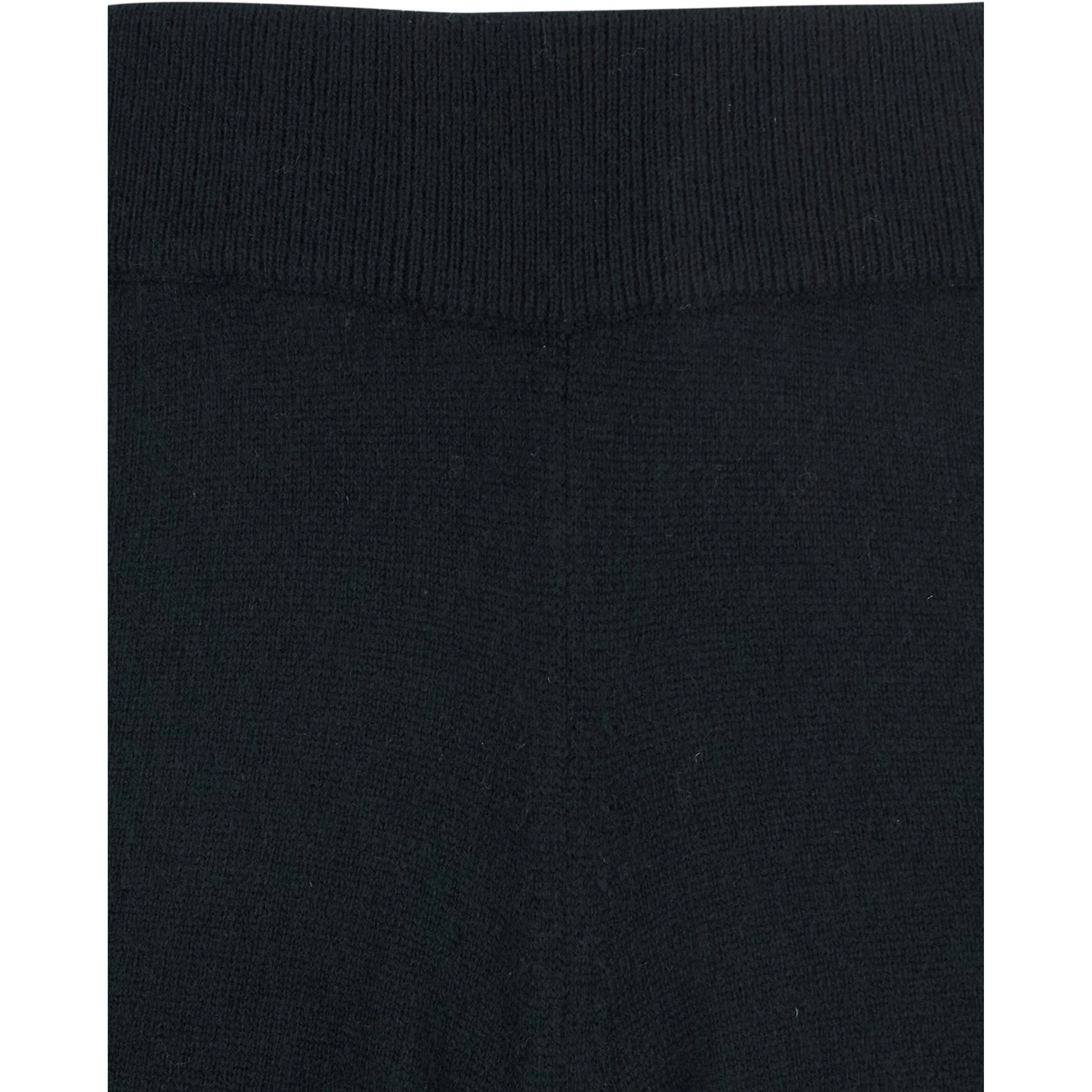 Black High Waisted Trousers in Cashmere and Wool Blend Woman