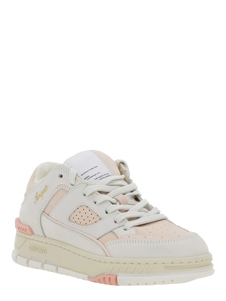 Area Lo Pink Low Top Sneakers with Logo Patch on the Tongue and Chunky Sole in Leather Woman alternative