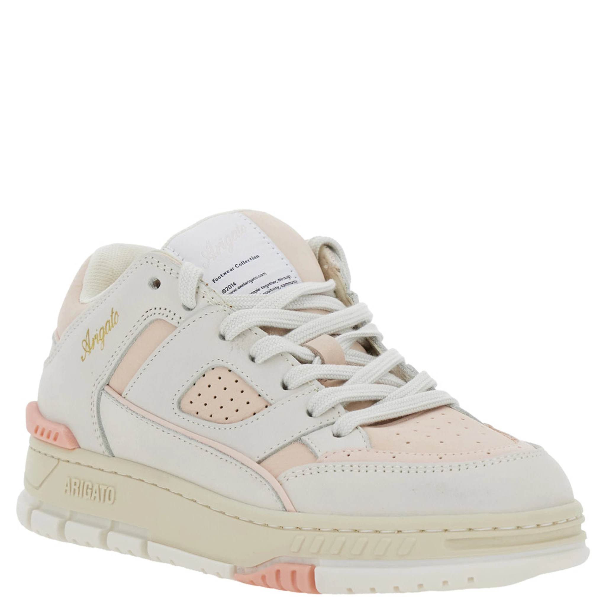Area Lo Pink Low Top Sneakers with Logo Patch on the Tongue and Chunky Sole in Leather Woman