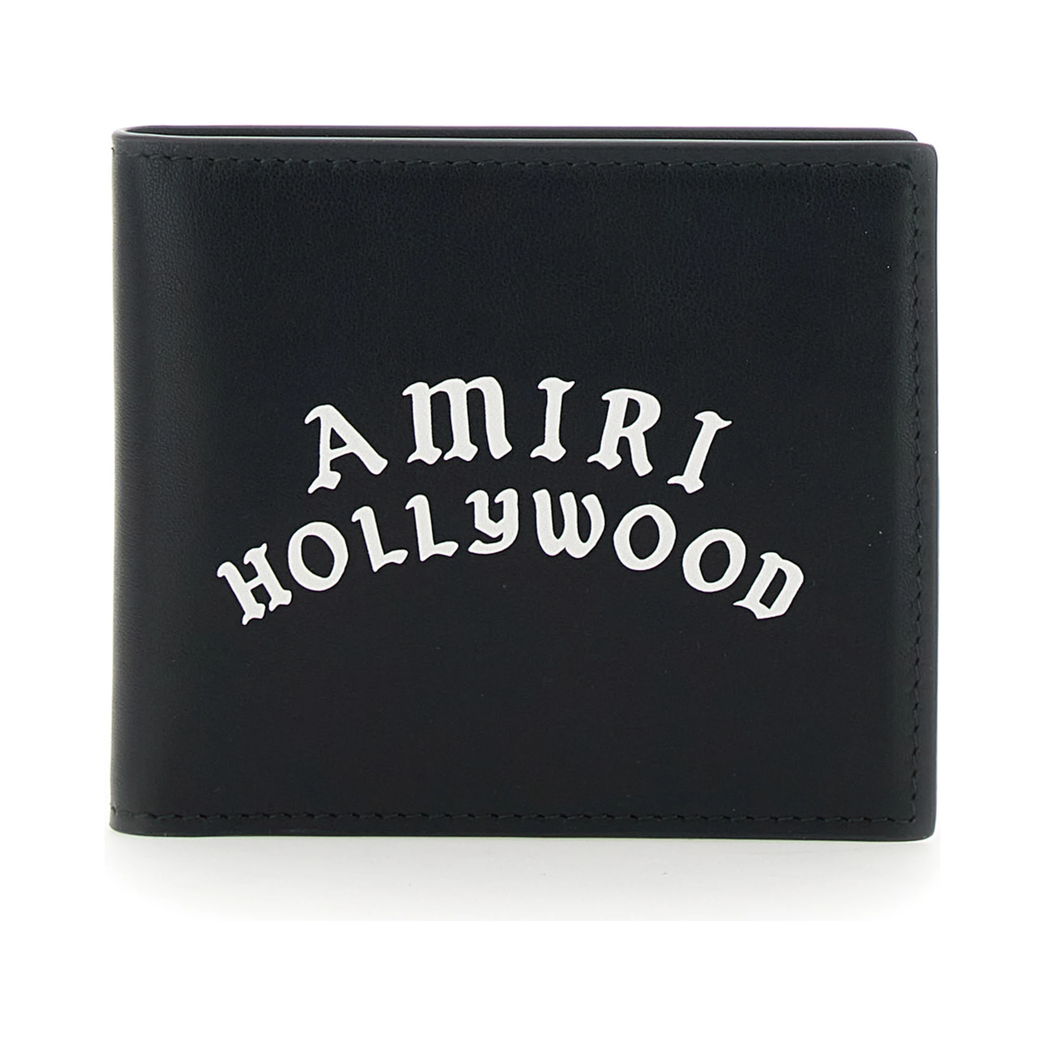 Bi-Fold Wallwt with Logo Lettering on the Front in Leather Man