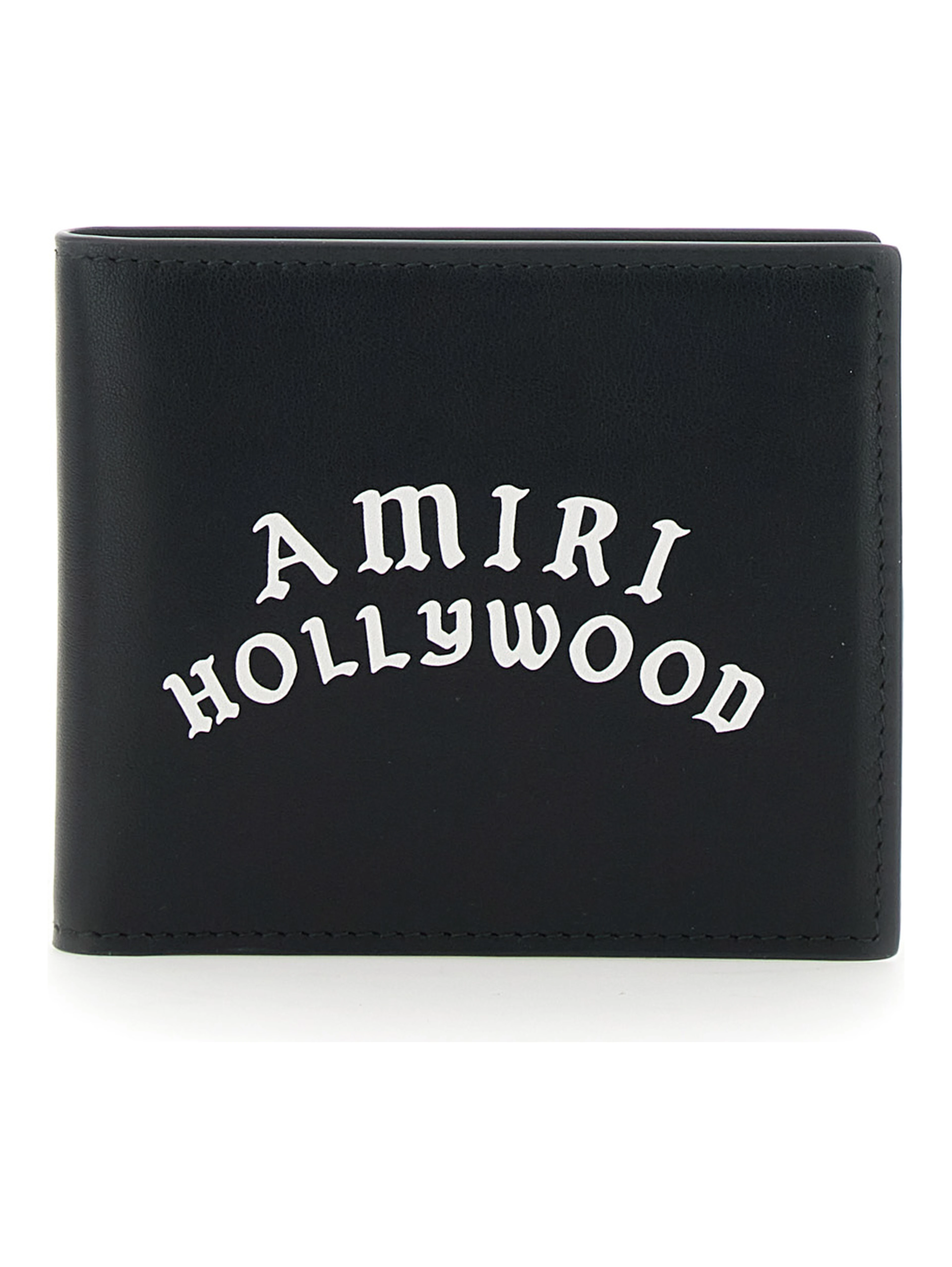 Bi-Fold Wallwt with Logo Lettering on the Front in Leather Man