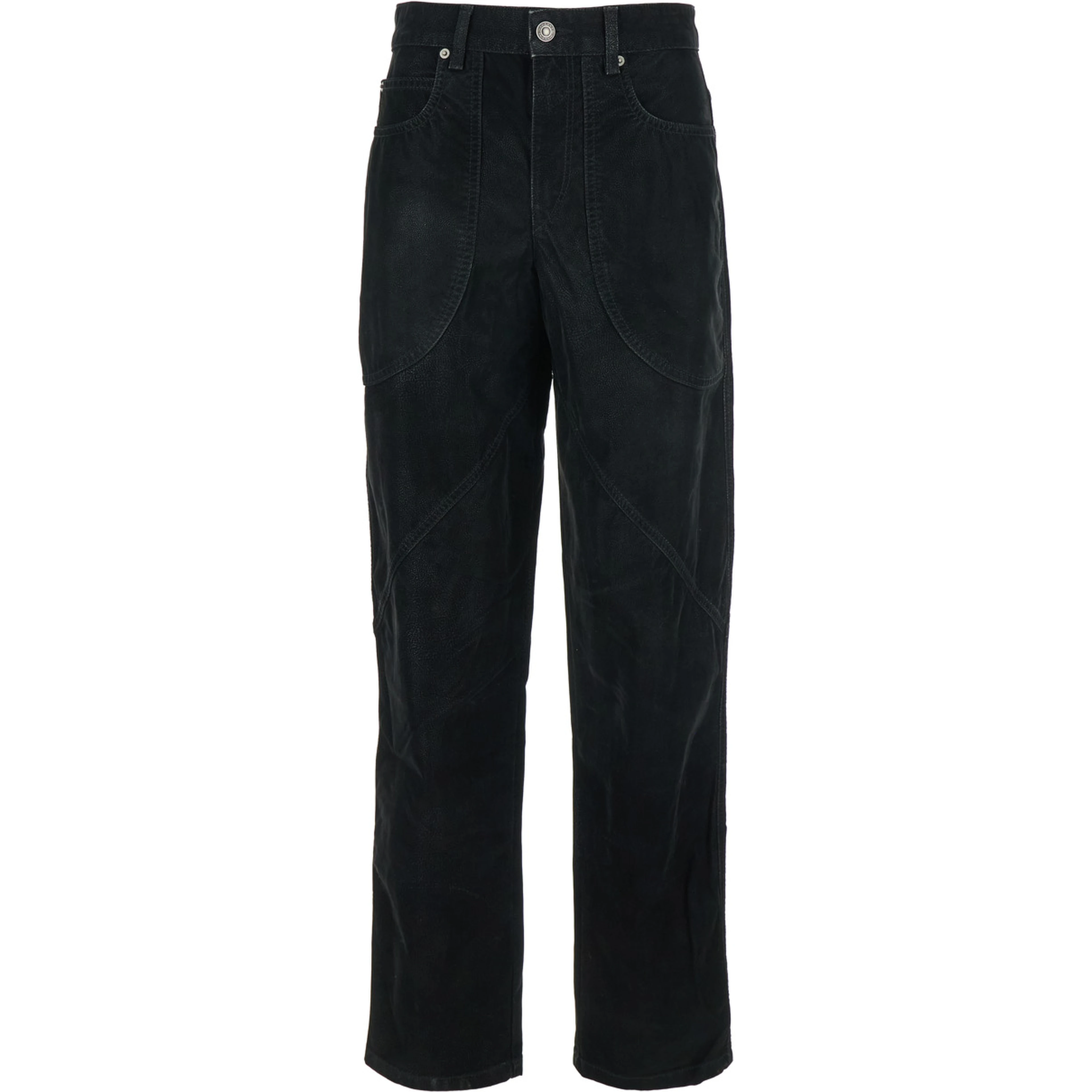Kelvina Black Jeans with Logo Patch on the Rear and Tapered Leg in Denim Woman