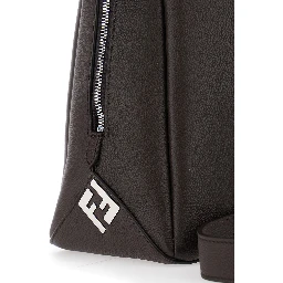 Lui Large Brown Shoulder Bag with Removable Strap in Leather Man