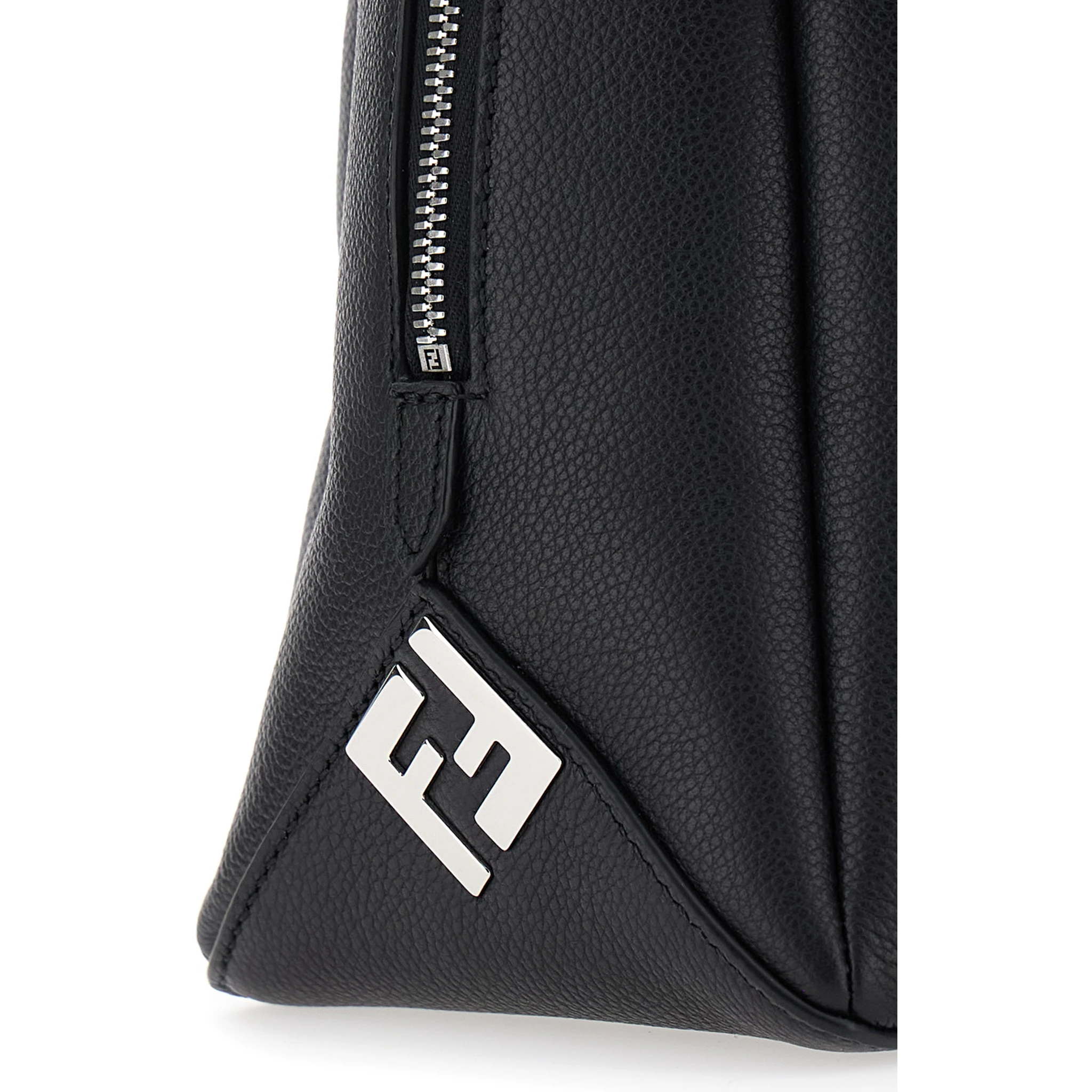 Lui Large Black Shoulder Bag with Removable Strap in Leather Man