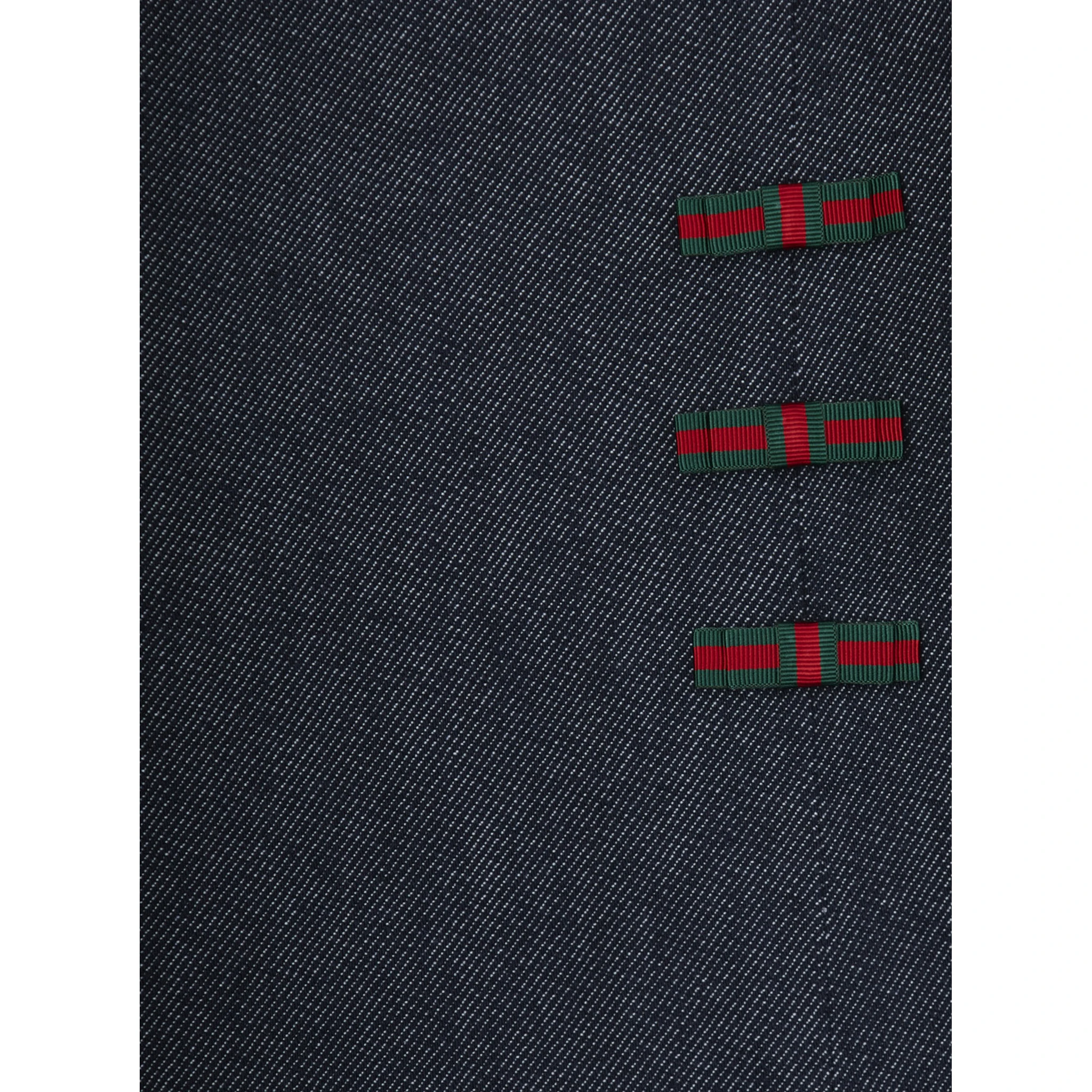 Blue Round Neck Dress with Web Details in Cotton Girl