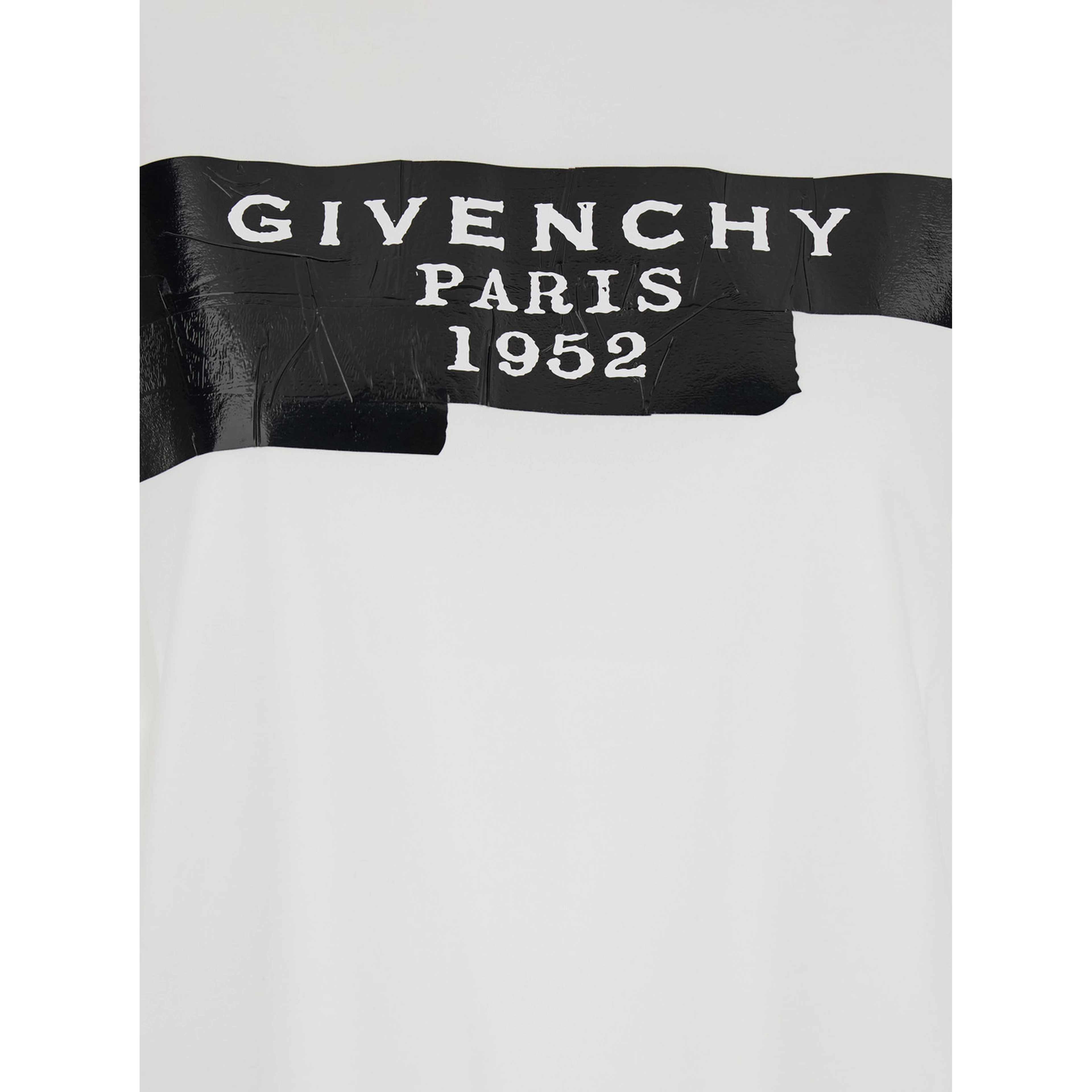 White T-Shirt with Lettering Logo on the Front in Cotton Woman