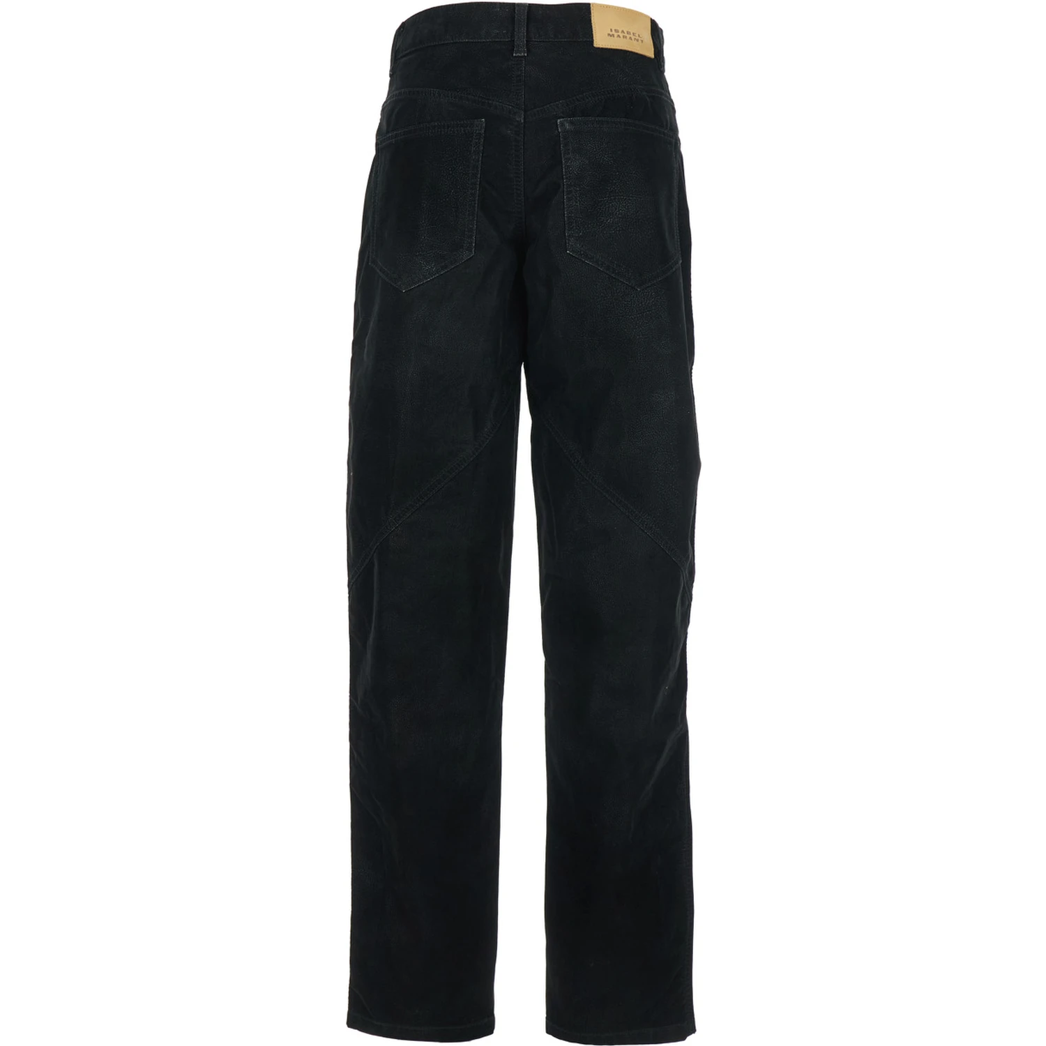 Kelvina Black Jeans with Logo Patch on the Rear and Tapered Leg in Denim Woman