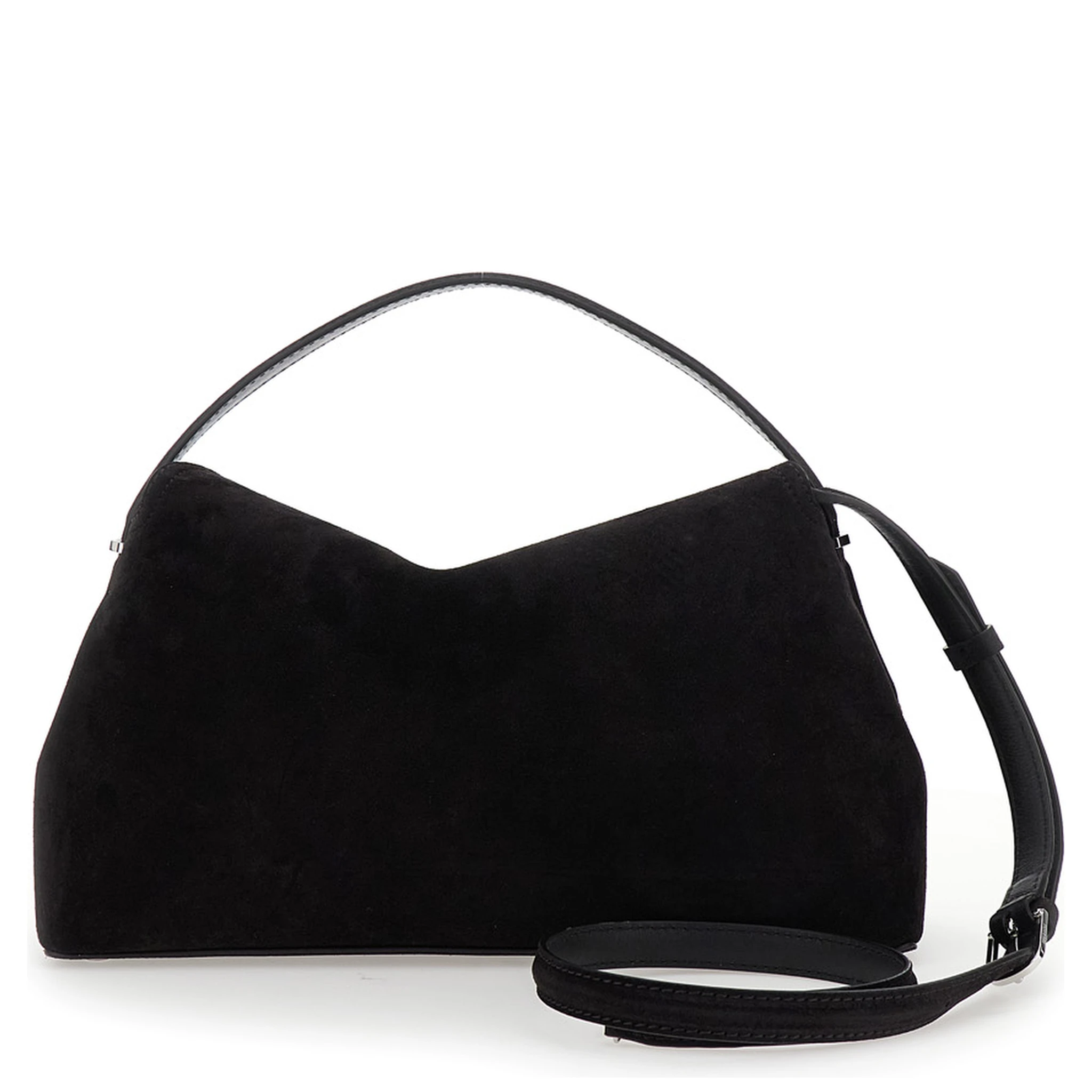 T-Lock Brown Handbag with with Shoulder Strap and T-lock Closure in Suede Woman