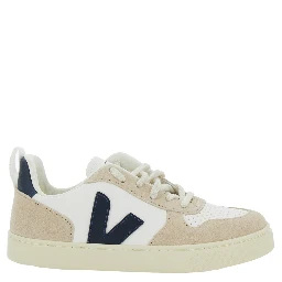 V-10 Sneaker With Suede Inserts in Faux Leather Boy