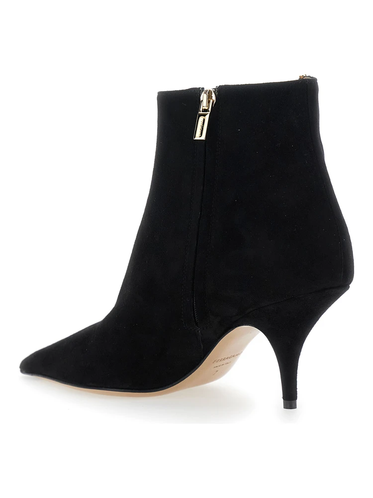 Agia Black Ankle Boots with Cut-Out Detail and Stiletto Heel in Suede Woman alternative