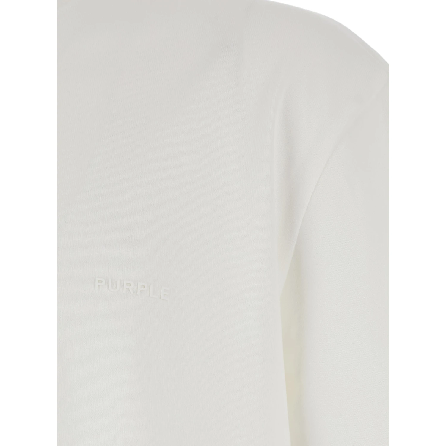 White Crewneck T-Shirt with Dropped Shoulders in Cotton Man