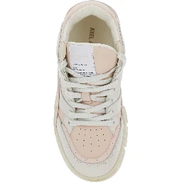 Area Lo Pink Low Top Sneakers with Logo Patch on the Tongue and Chunky Sole in Leather Woman