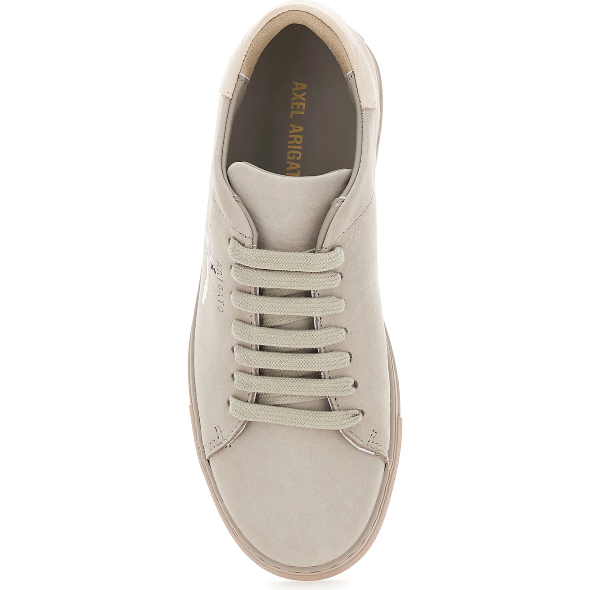 Clean 90 Grey Low Top Sneakers with Logo Embroidery on the Side in Leather Woman