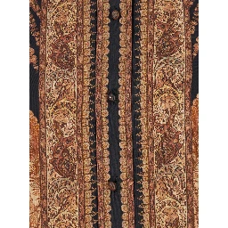 Multicolor Shirt with Pointed Collar and Paisley Motif in Silk Woman