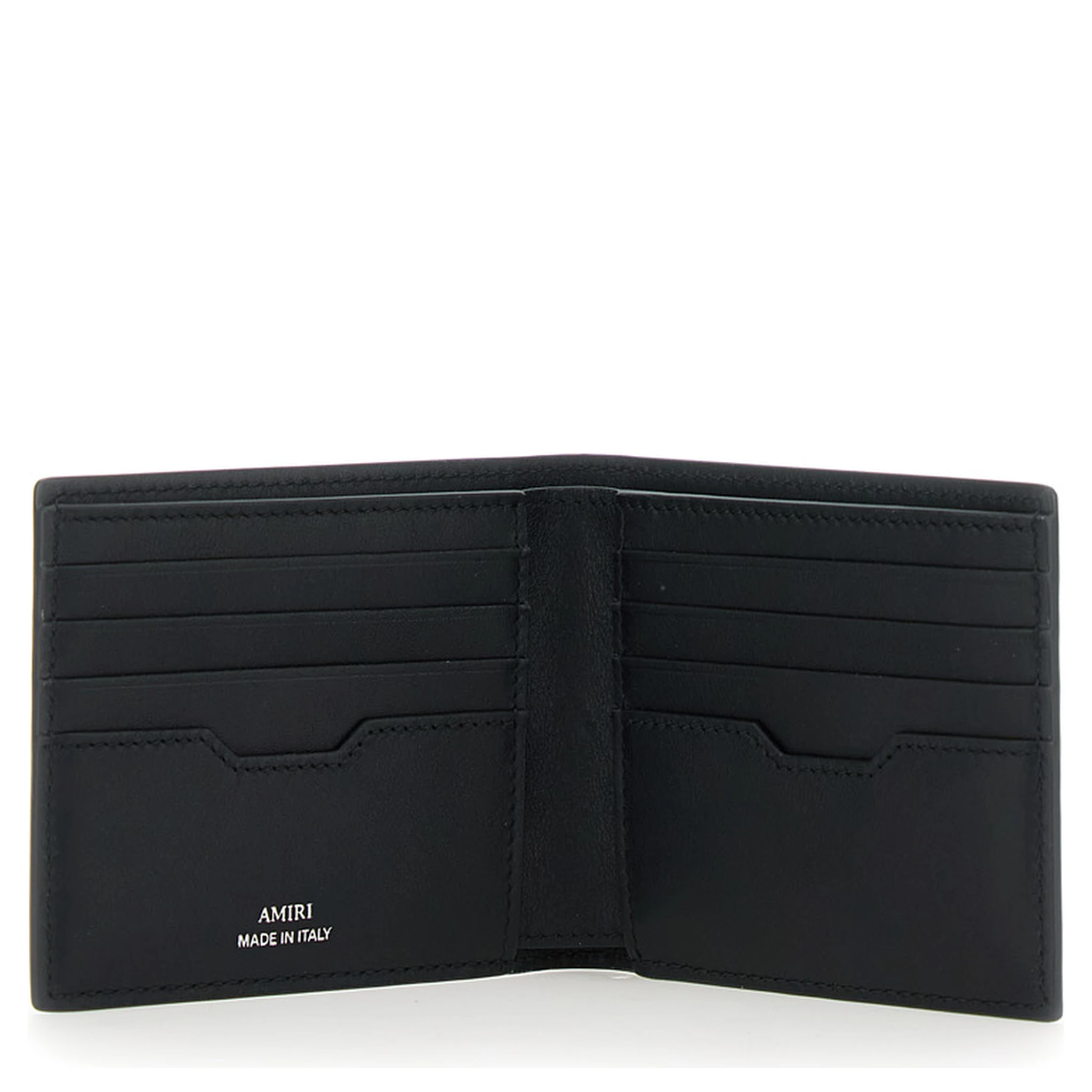 Bi-Fold Wallwt with Logo Lettering on the Front in Leather Man