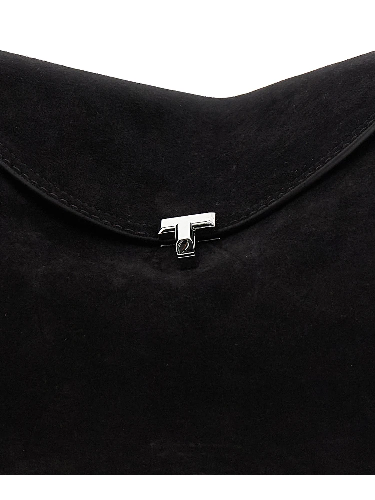 T-Lock Brown Handbag with with Shoulder Strap and T-lock Closure in Suede Woman alternative