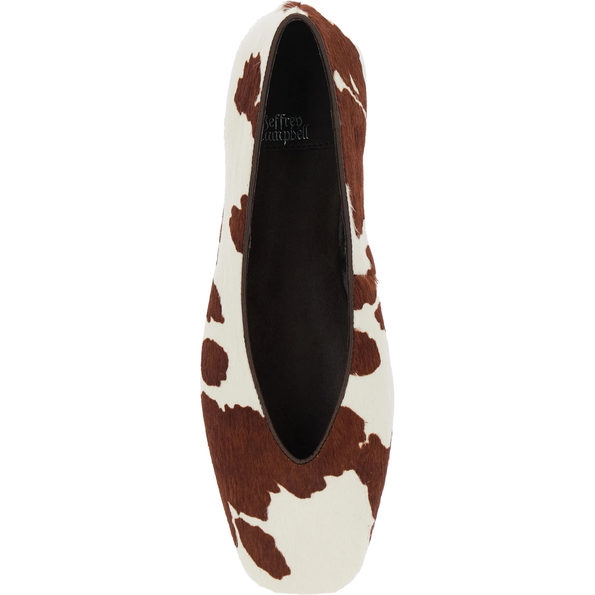 Brown Ballet Shoes with Animalier Print in Tech Fabric Woman