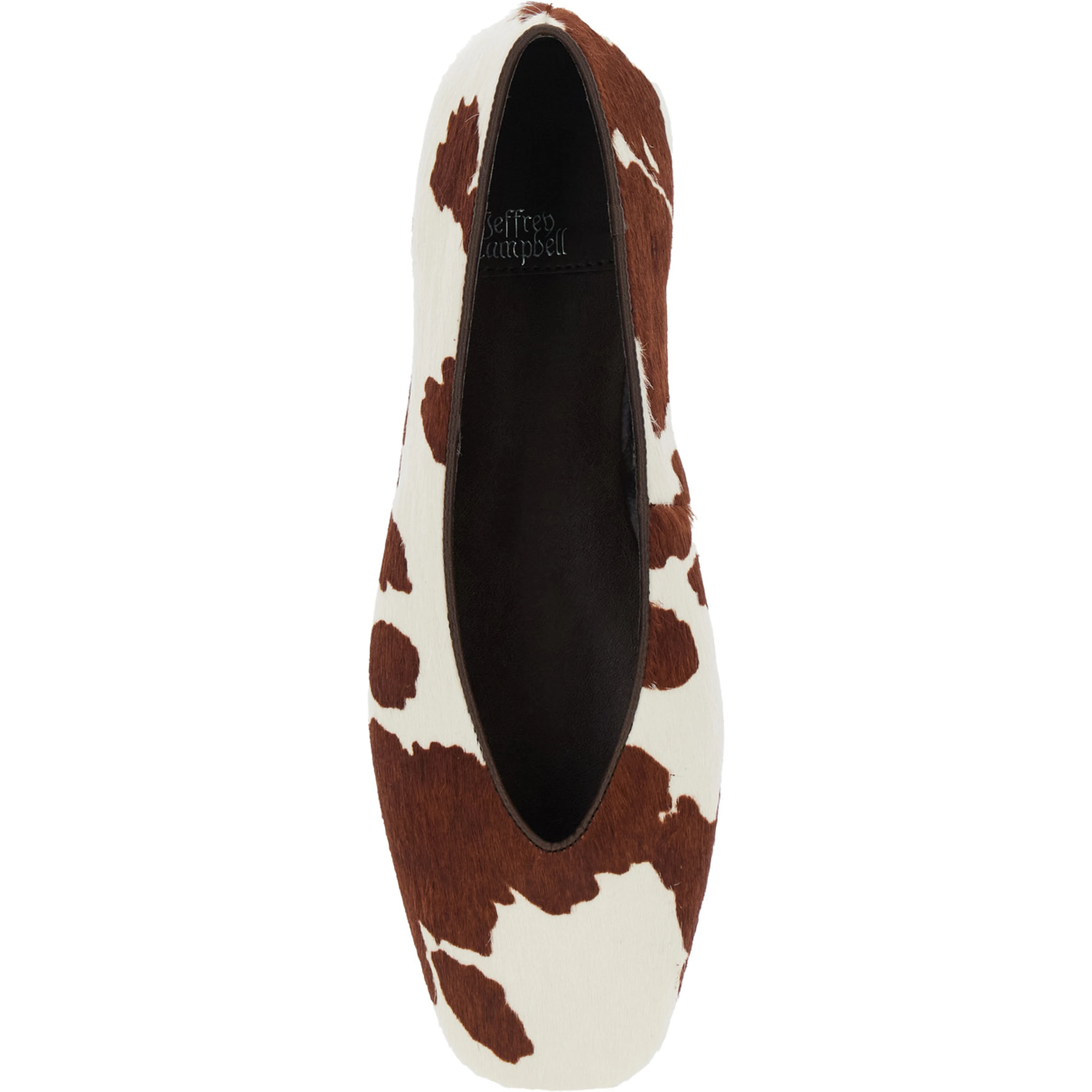 Brown Ballet Shoes with Animalier Print in Tech Fabric Woman