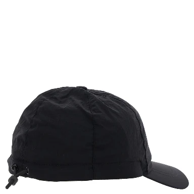 Black Baseball Cap with Tonal Logo Patch in Nylon Boy