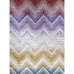 Marea Multicolor Bathrobe with Hood and All-Over ZIgZag Motif in Cotton Home