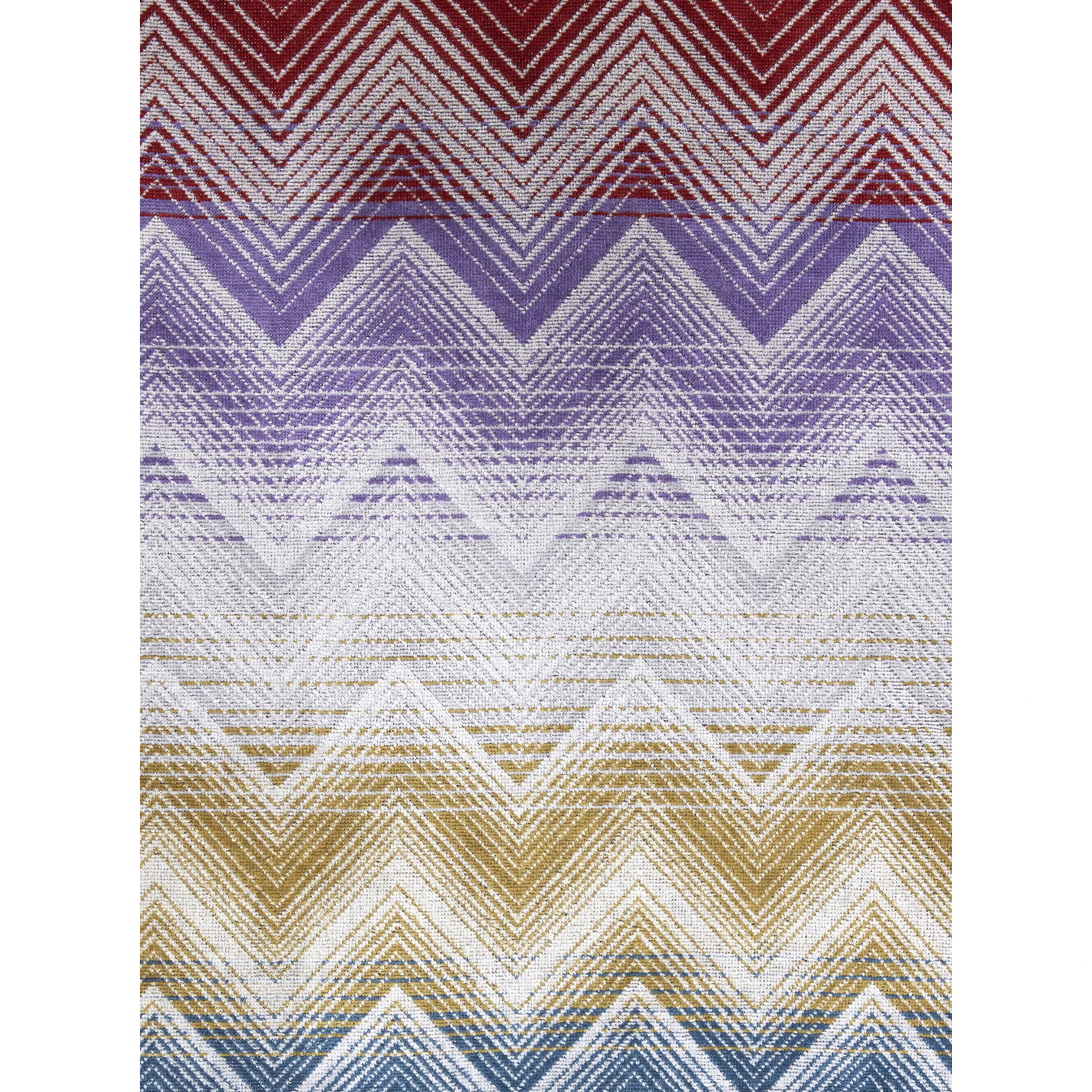 Marea Multicolor Bathrobe with Hood and All-Over ZIgZag Motif in Cotton Home