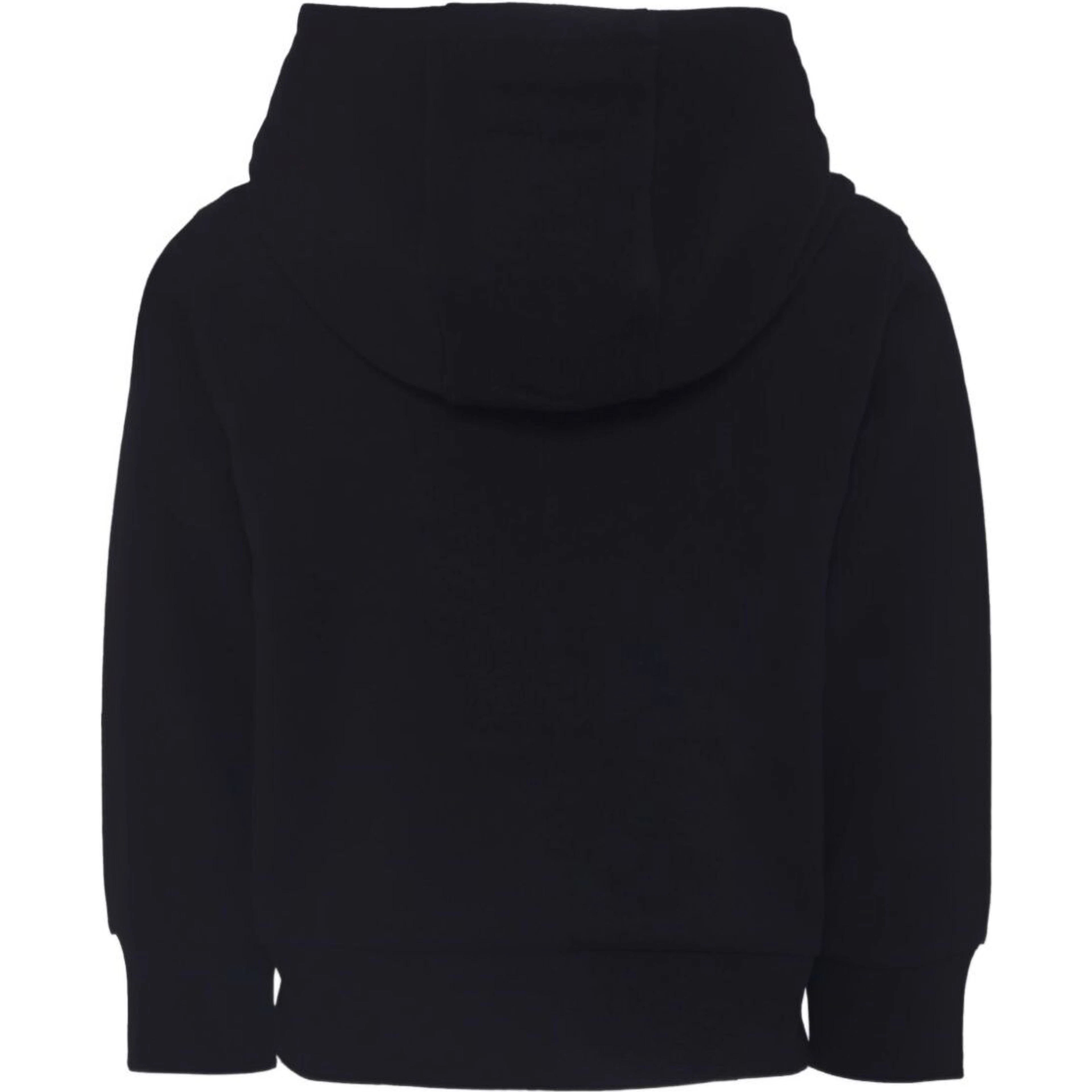 Black Hoodie with Logo Lettering Print in Cotton Boy