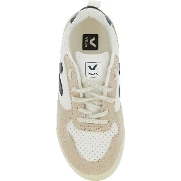V-10 Sneaker With Suede Inserts in Faux Leather Boy