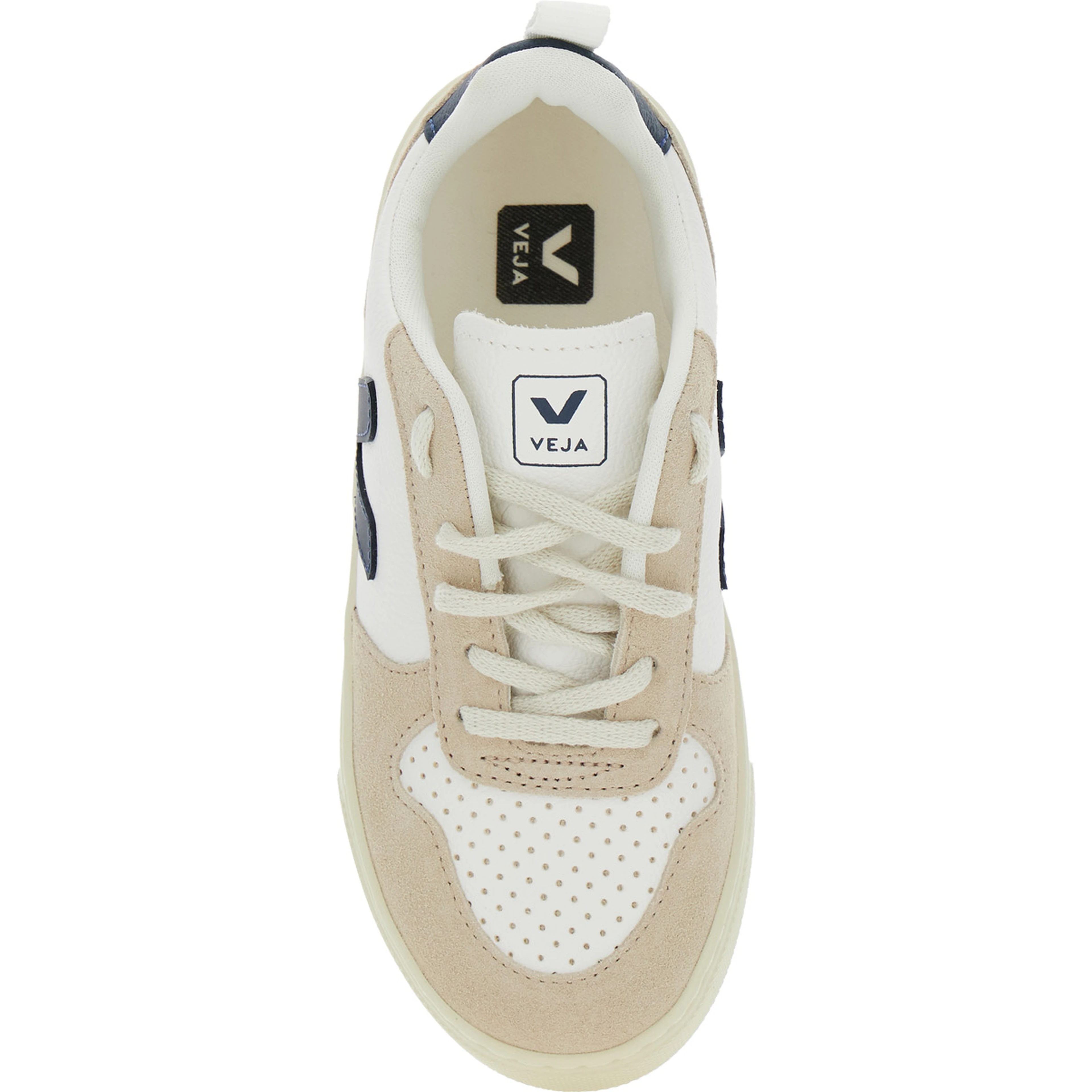 V-10 Sneaker With Suede Inserts in Faux Leather Boy