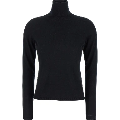 Adda Black High Neck Sweater in Cashmere Woman