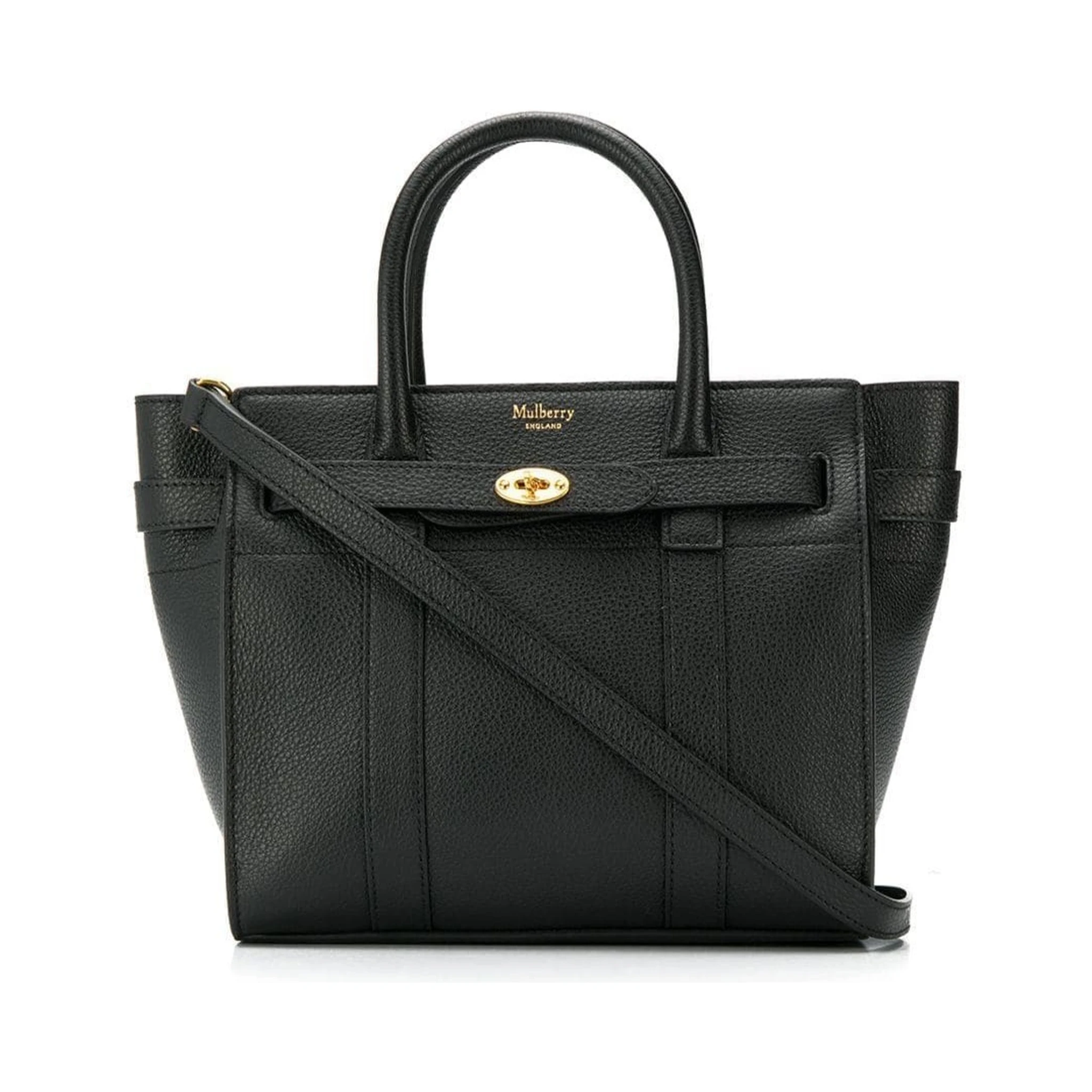 Batswater Small Black Leather Handbag  Mulberry Woman