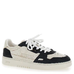 Dice Lo Black and Beige Two-Tone Sneakers in Calf Leather Man