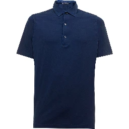 Blue Supima Cotton Polo Shirt  Gaudenzi Man