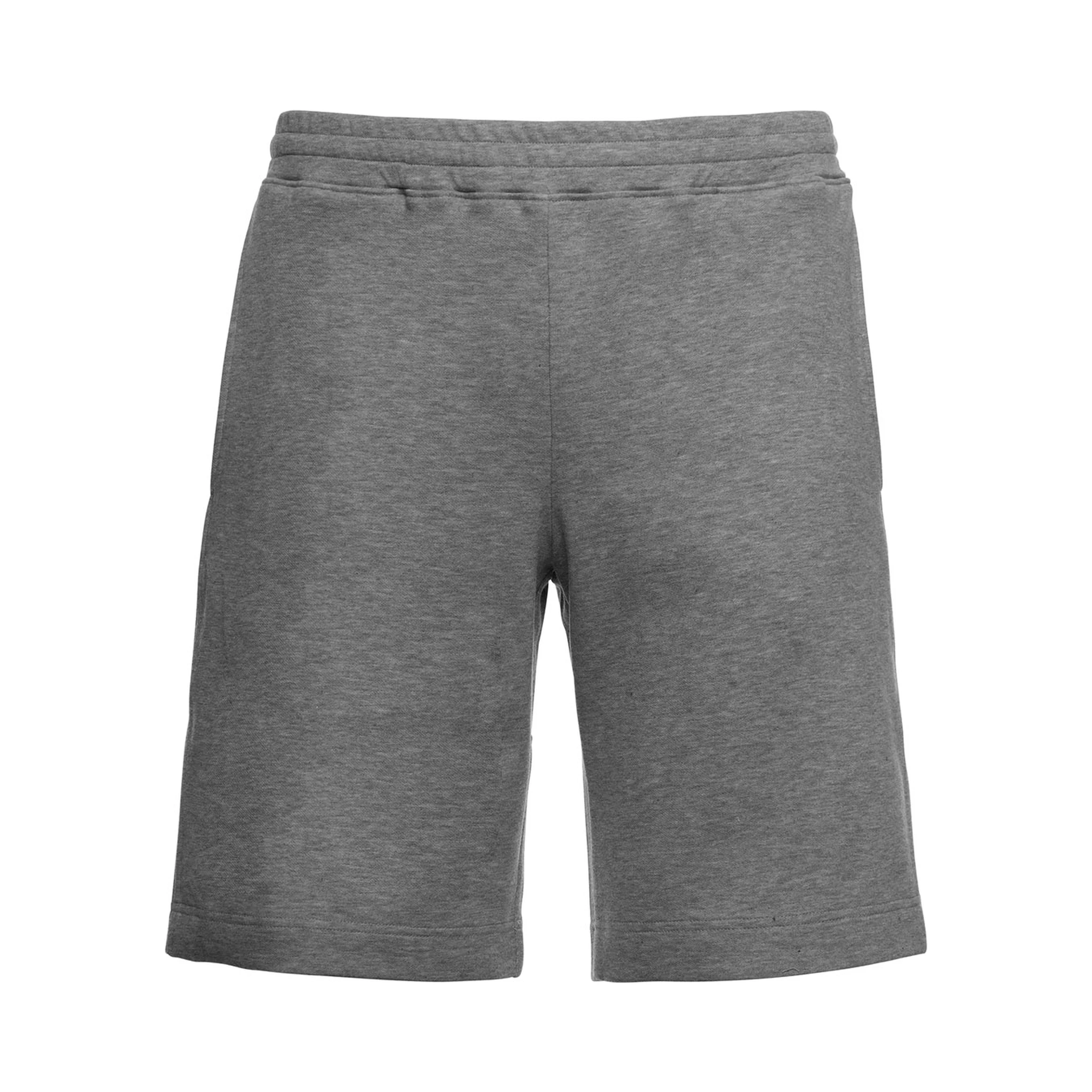 Grey Cotton Bermuda Shorts with Drawstring