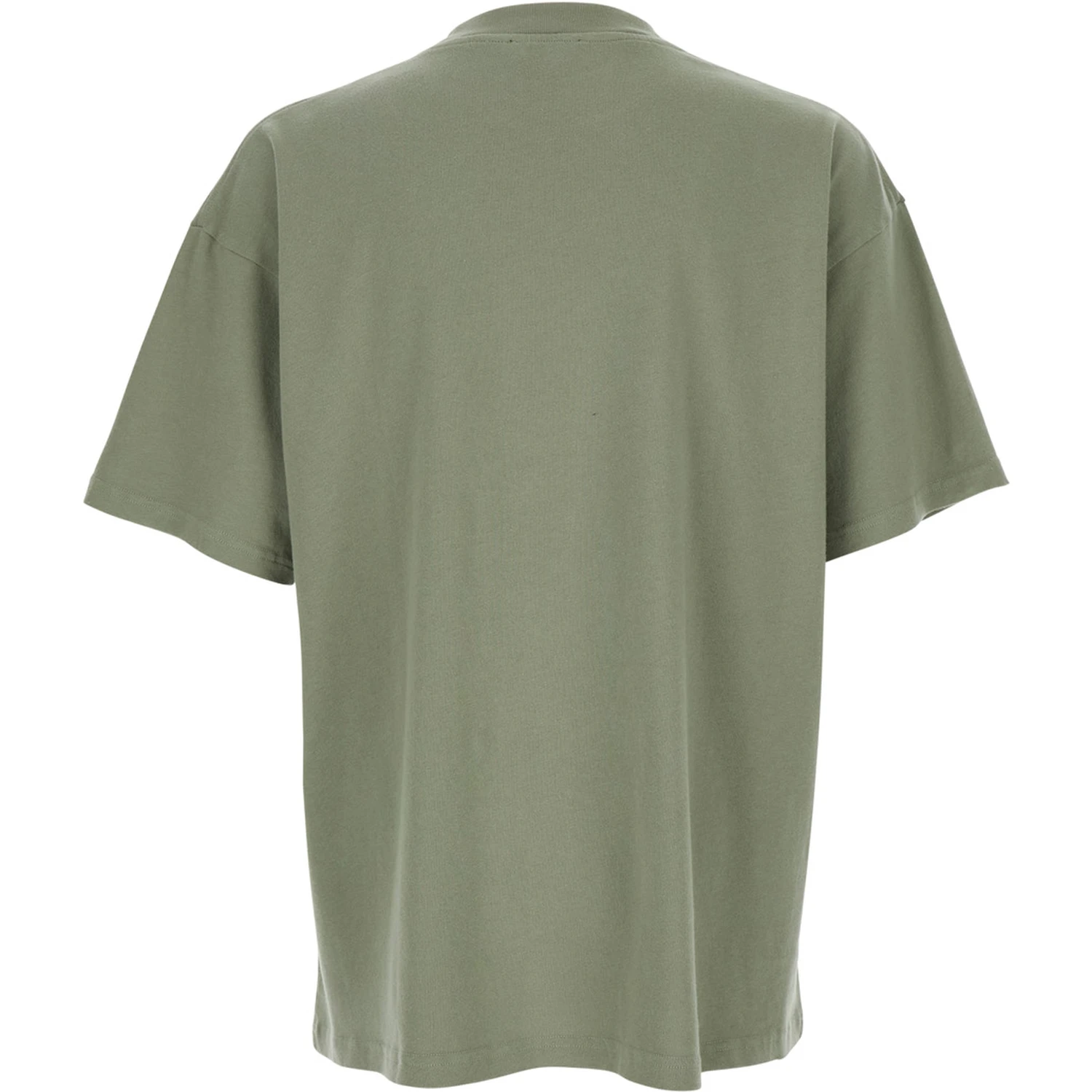 Thoroughbred Green T-Shirt with Doberman Graphic Print and Logo Lettering on the Front in Cotton Man