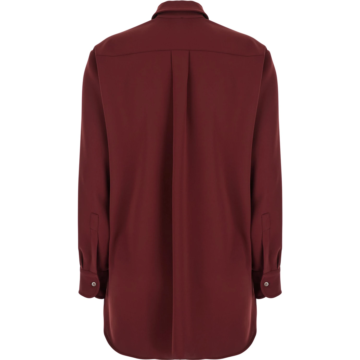 Bordeaux Shirt with Classic Collar in Tech Fabric Woman