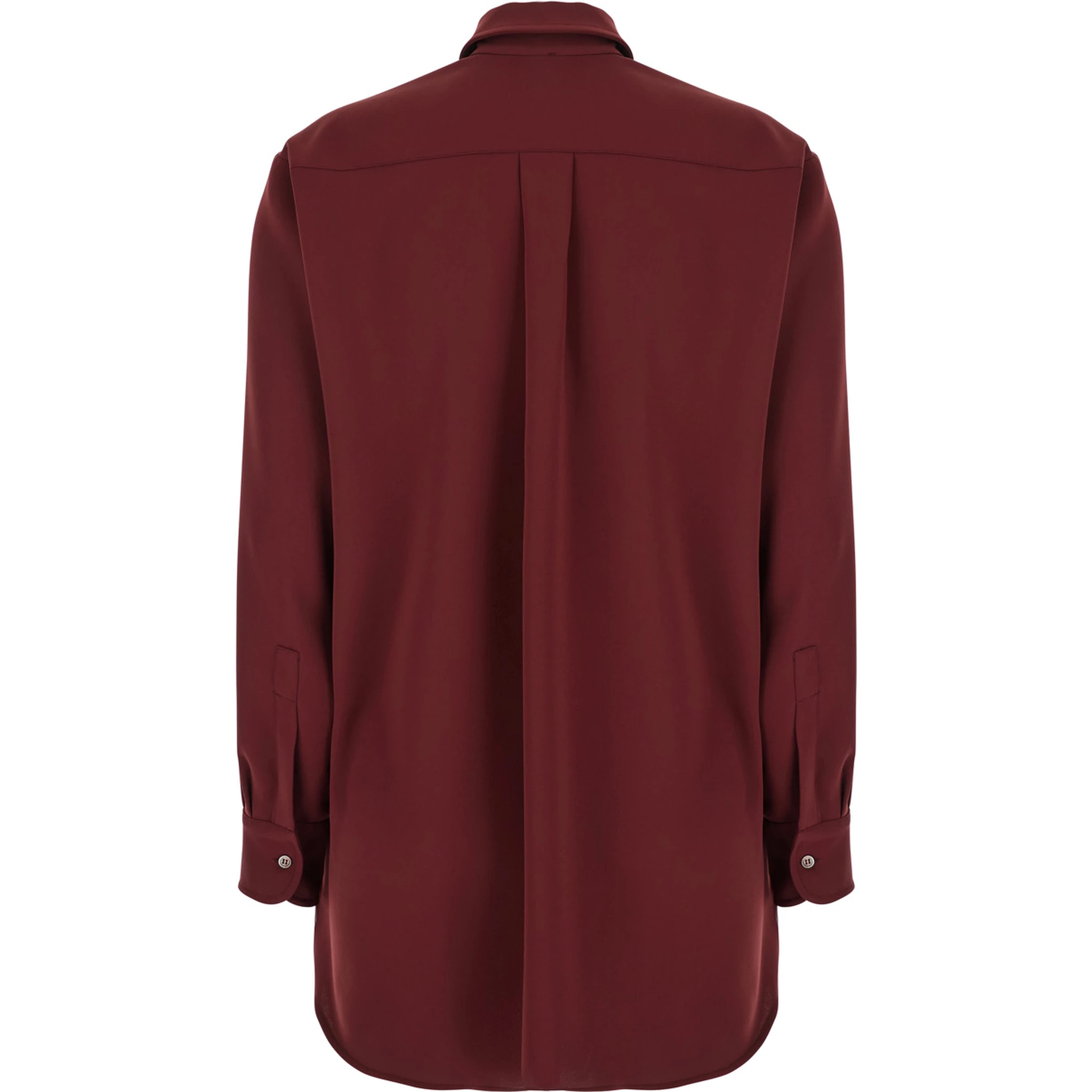 Bordeaux Shirt with Classic Collar in Tech Fabric Woman