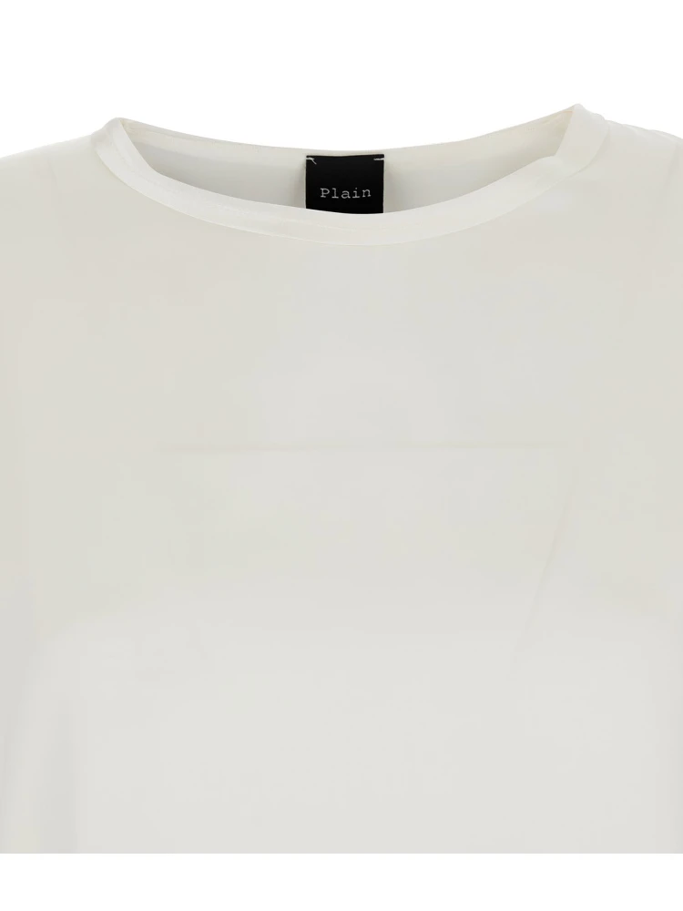 White Long Sleeves Blouse in Silk Woman alternative