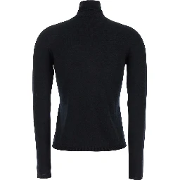 Adda Black High Neck Sweater in Cashmere Woman