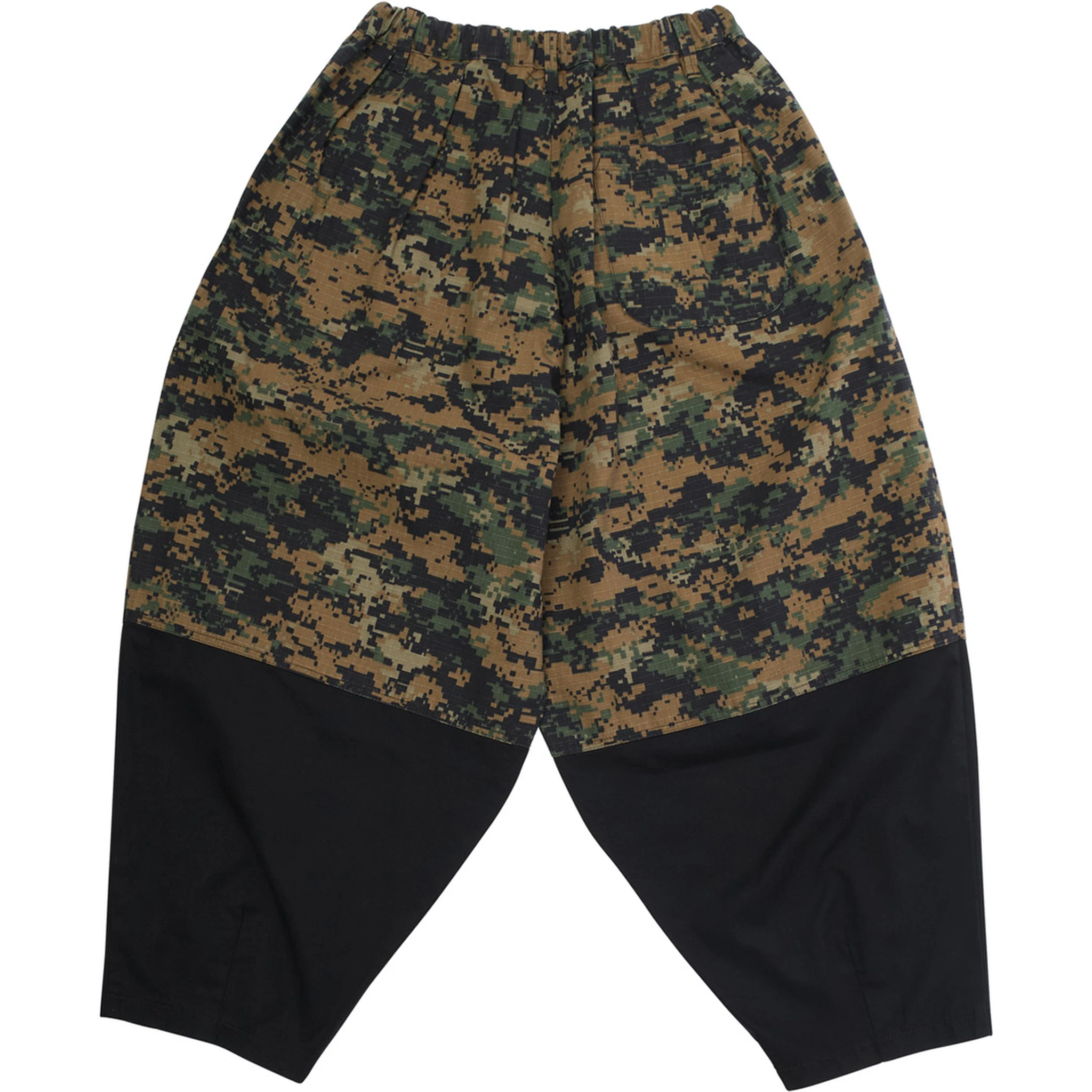 Multicolor Pants with Elastic Waist and Military Motif in Tech Fabric and Cotton Boy