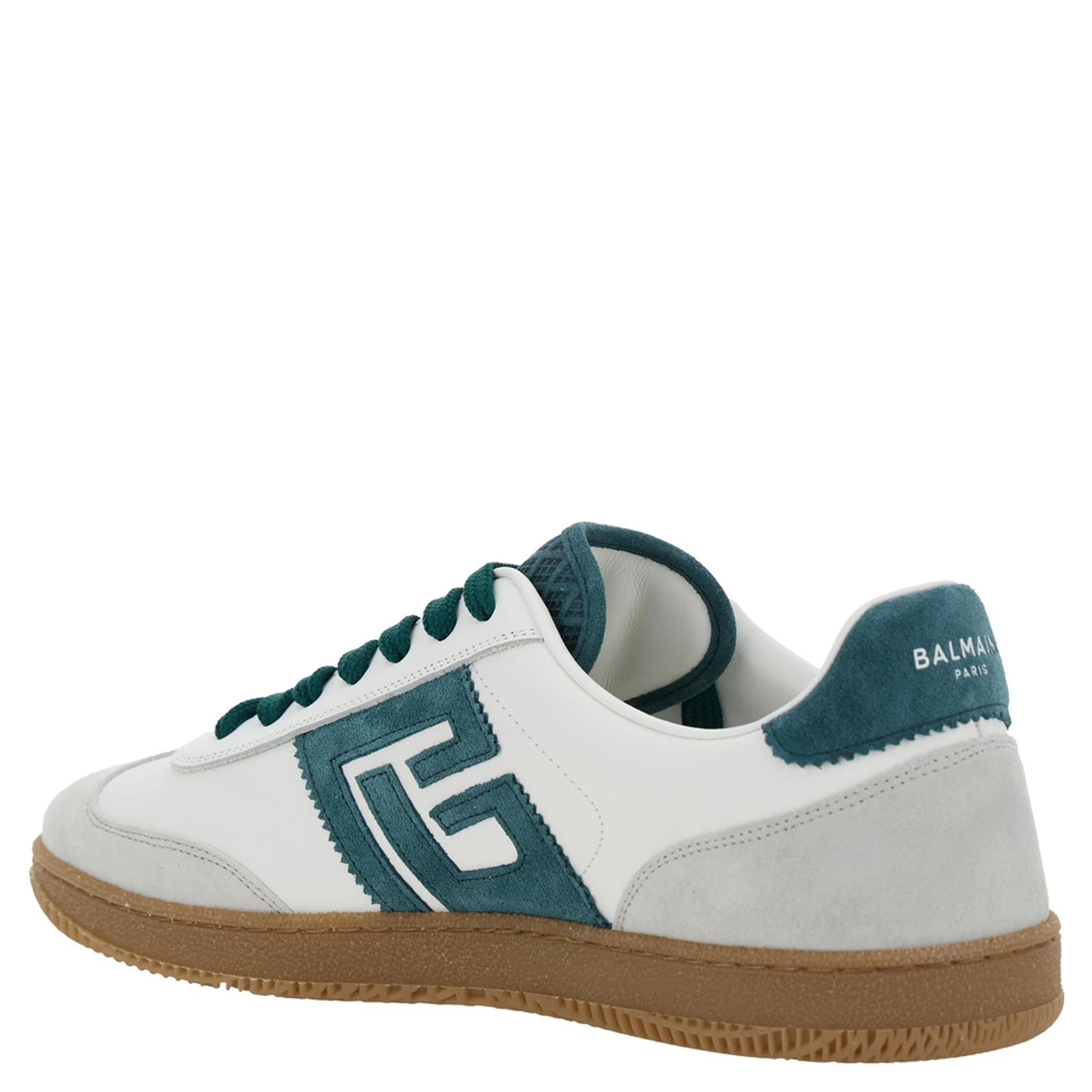 Swan White Low Top Sneakers with Logo on the Side and Contrasting Heel with Logo Lettering in Leather Man